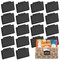 18 Piece Black Label Holders Home Organization System, Removable Metal Clips For Pantry Baskets, Storage Bins (3.5 x 2.5 In)
